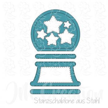 Stanzschablone Schneekugel